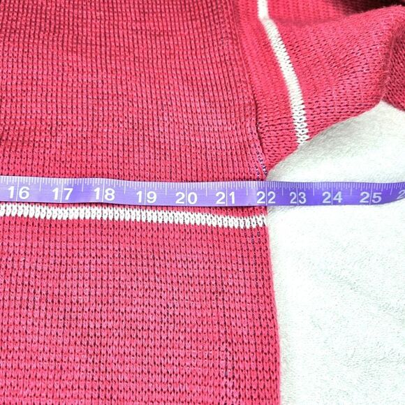 Slalom Vintage 80's Hot Pink Nordic Snowflake Design Turtleneck Knit Ski Sweater - Picture 8 of 10